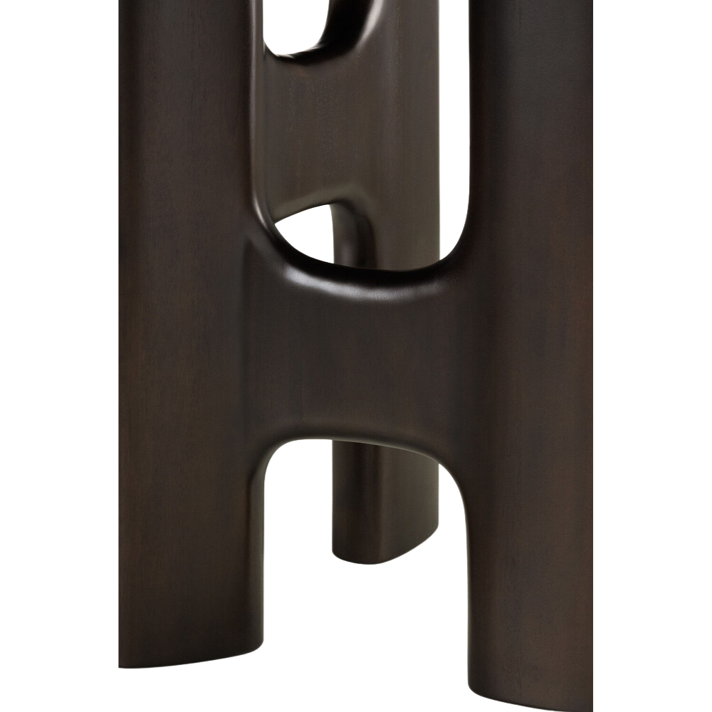 The Flow Dining Table from Ethnicraft close up, focusing on the design. all-groups