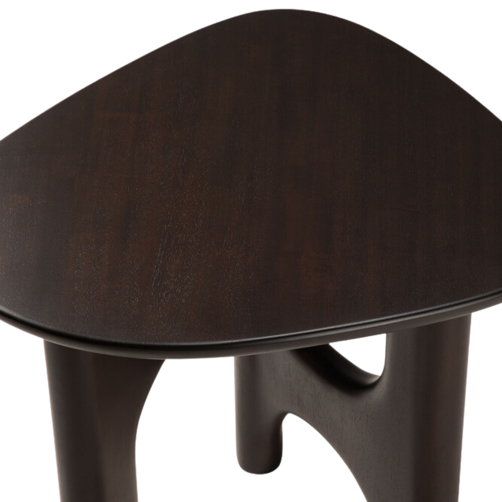 The Flow Side Table from Ethnicraft showing the tabletop in detail.