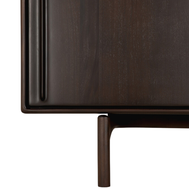 The 66-inch Flow Sideboard by Ethnicraft from a leg close-up. all-groups