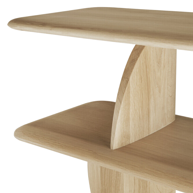 The Geometric Rack from Ethnicraft in oak shelf.