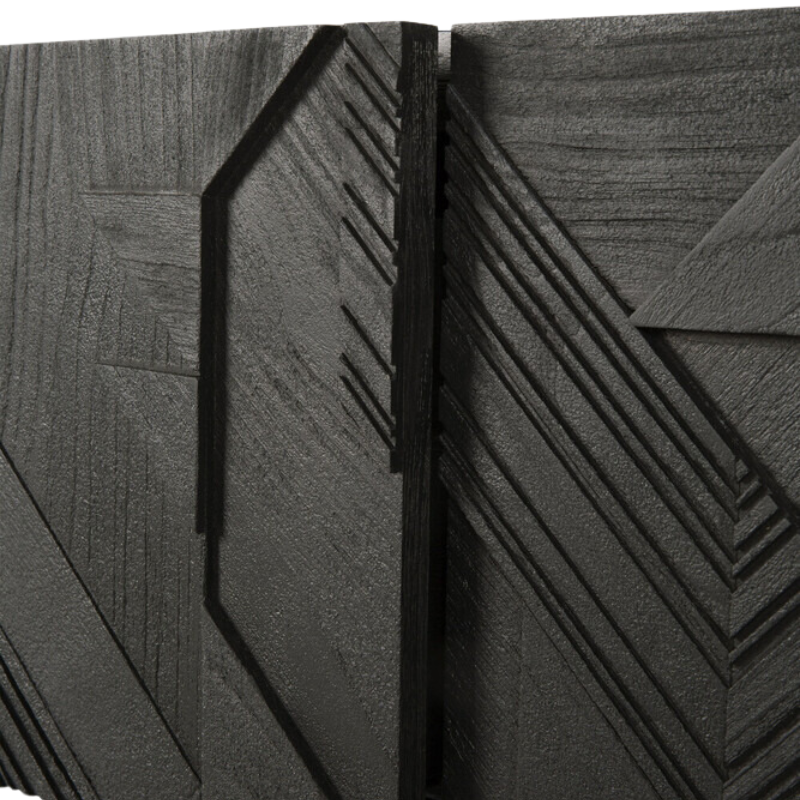 The Graphic TV Cupboard from Ethnicraft close up.