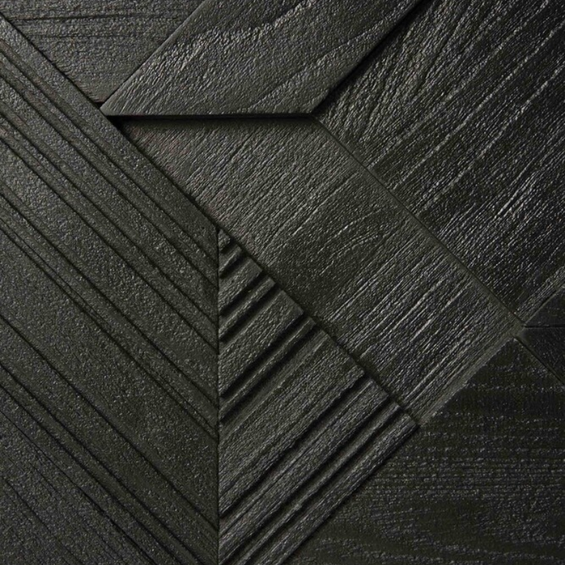 The Graphic TV Cupboard from Ethnicraft hand-carved wood.