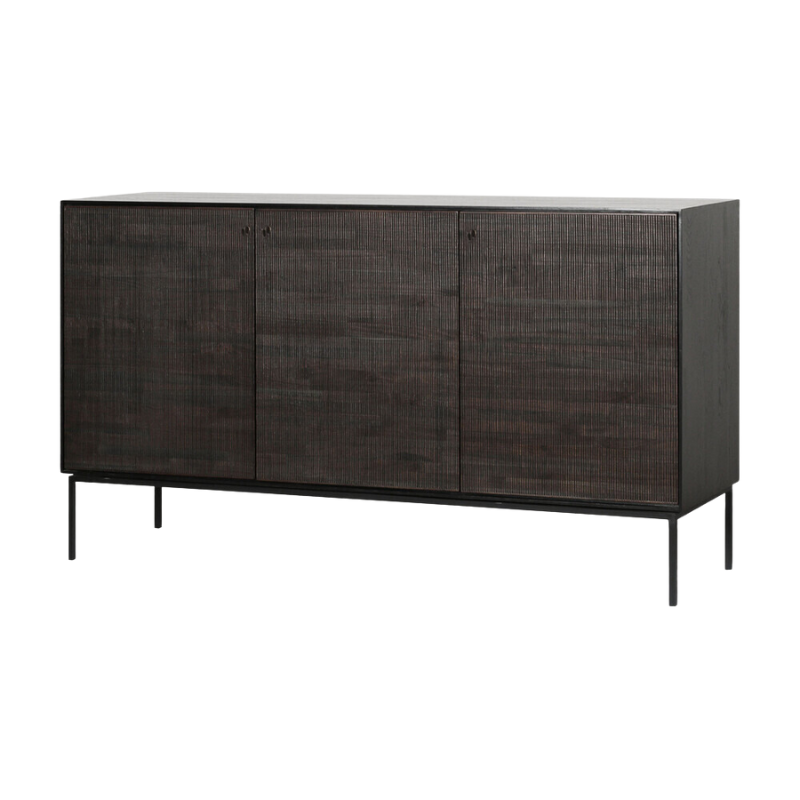 The Grooves Sideboard from Ethnicraft in 60 inch size angled.