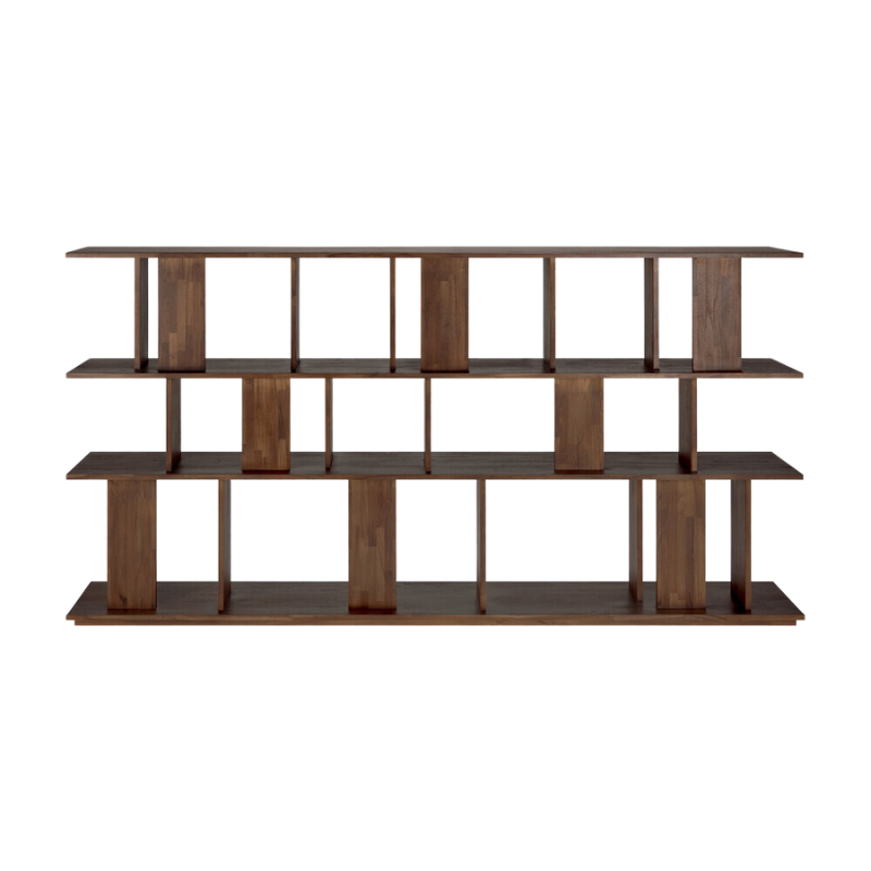 The Irregular Rack from Ethnicraft in 88 inch size from the back.