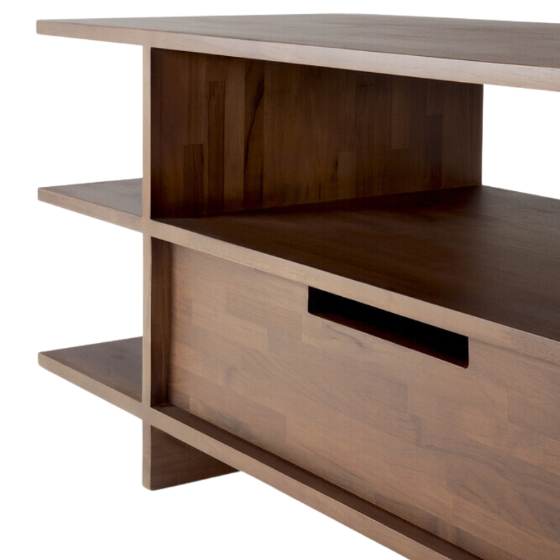 The Kabuki TV Cupboard from Ethnicraft closed drawer.