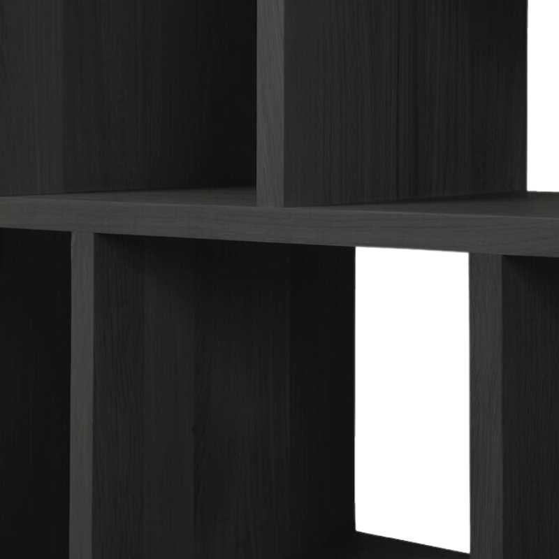 The M Rack from Ethnicraft large size in black oak shelving.