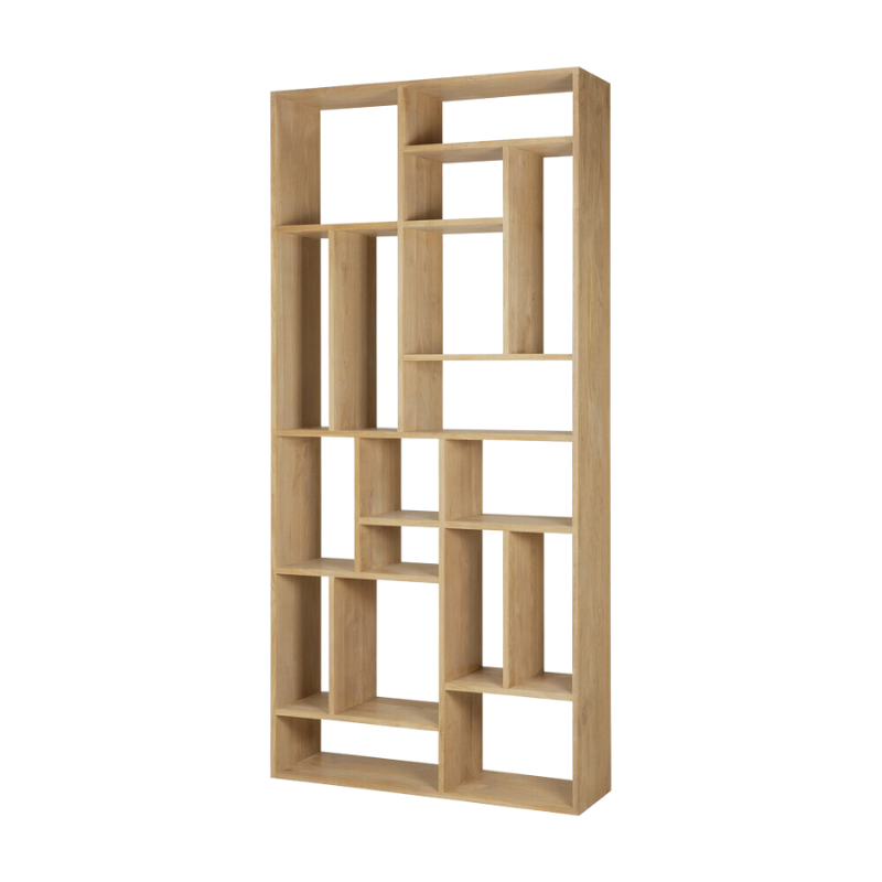 The M Rack from Ethnicraft large size in oak from the side.