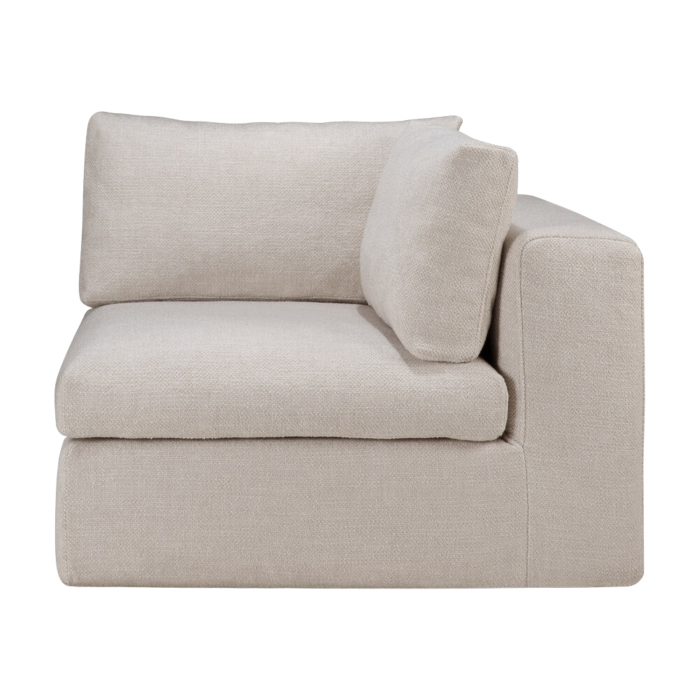 The Mellow Corner Ivory from Ethnicraft from the left side.