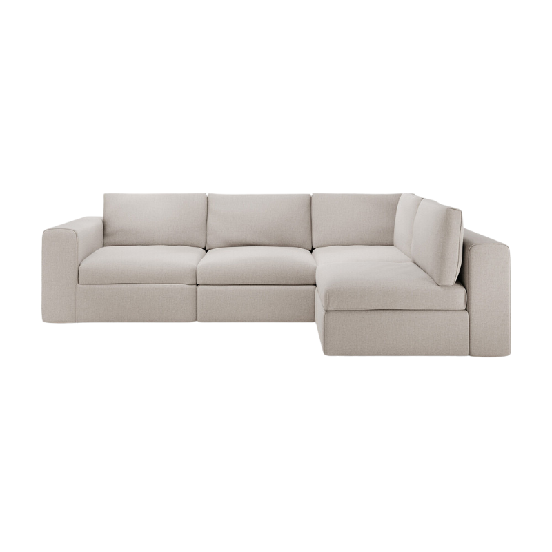 The Mellow Sofa Set Square 1-3 Ivory, Right from Ethnicraft.