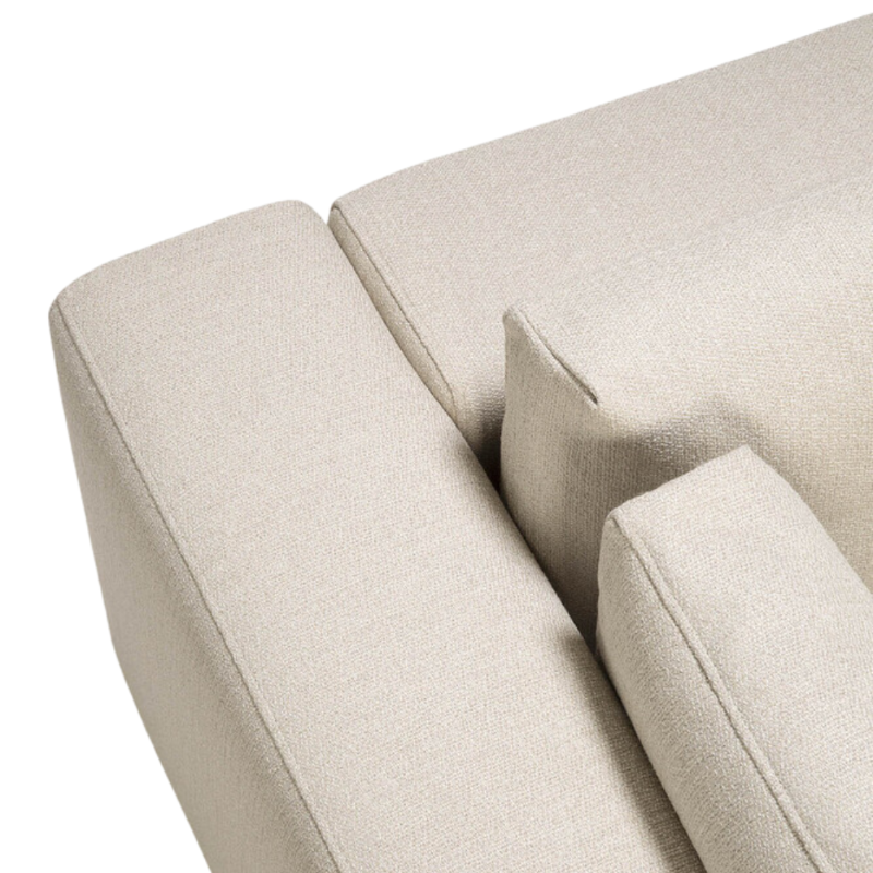 The Mellow Sofa Set Square 1-3 Off White from Ethnicraft with a close-up from the top angle.