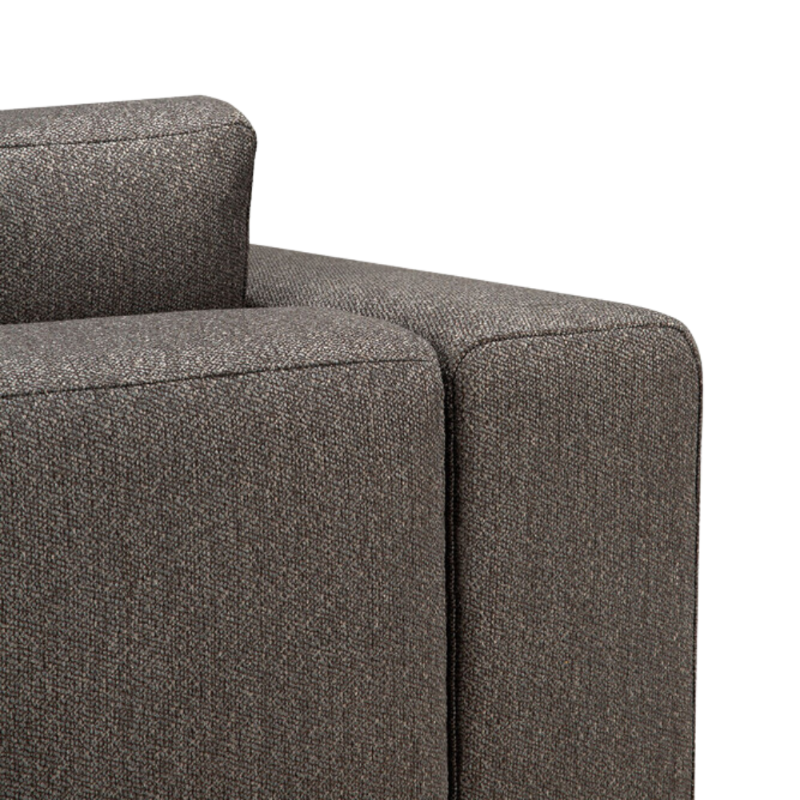 The Mellow Sofa Set, Square 2-3 Granite from Ethnicraft with a close-up of the backrest.