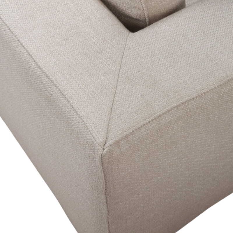 The Mellow Sofa Set, Square 2-3 Ivory from Ethnicraft, with a close-up from the top angle.