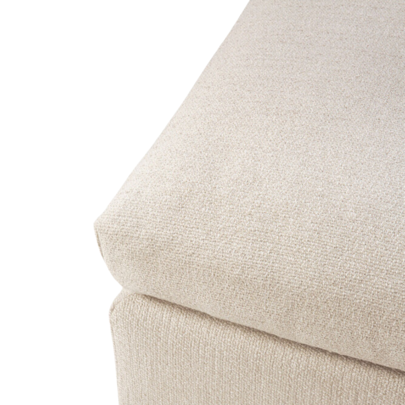 The Mellow Sofa Set, Square 2-3 Off White from Ethnicraft with the details of the seat.