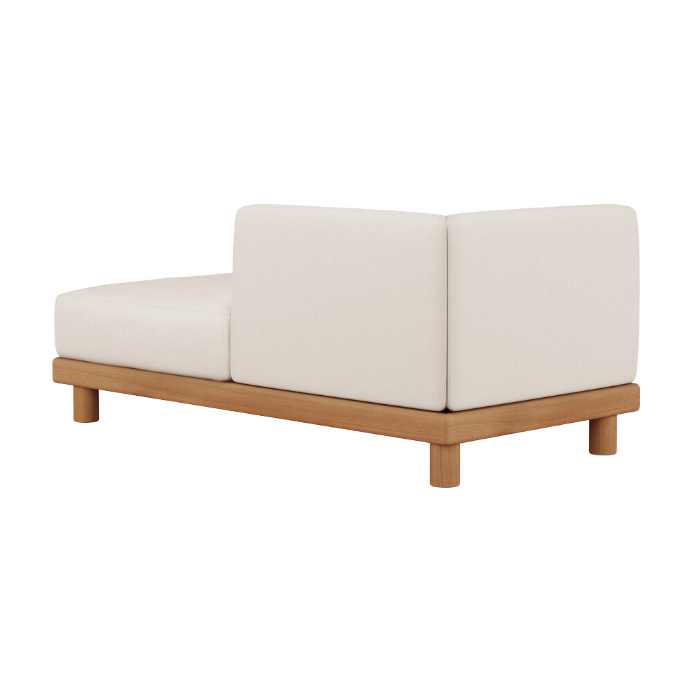 The Monocle Outdoor Modular Daybed Left from Ethnicraft with a back side.