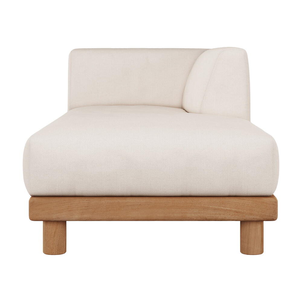 The Monocle Outdoor Modular Daybed Left from Ethnicraft with a front.