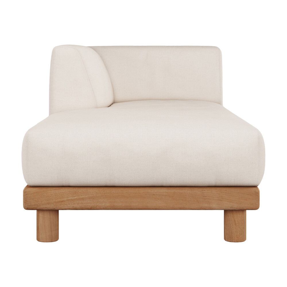 The Monocle Outdoor Modular Daybed Right from Ethnicraft with a front.