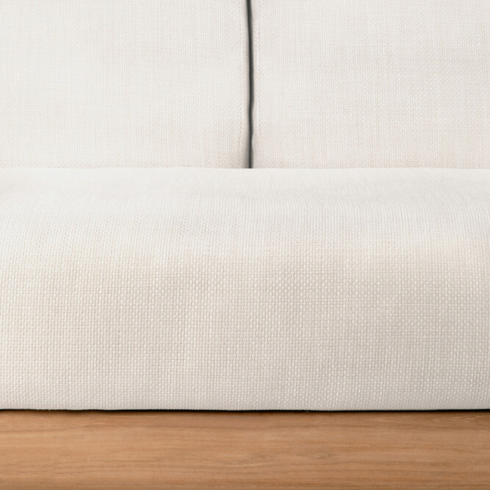 The Monocle Outdoor Modular Sectional Sofa from Ethnicraft with a cushion close up. all-groups