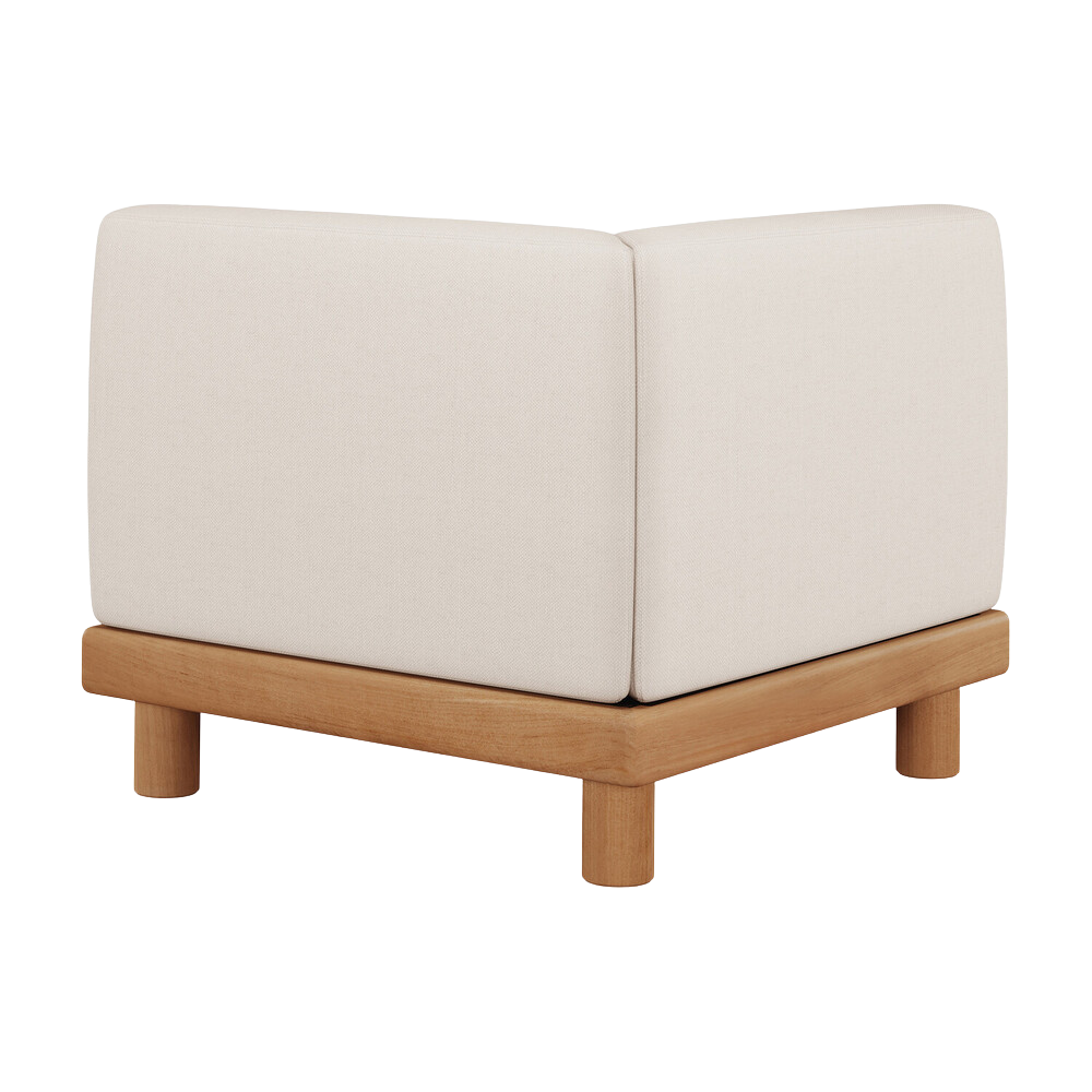 The back of the Monocle Outdoor Modular Sofa End Seater from Ethnicraft. all-groups