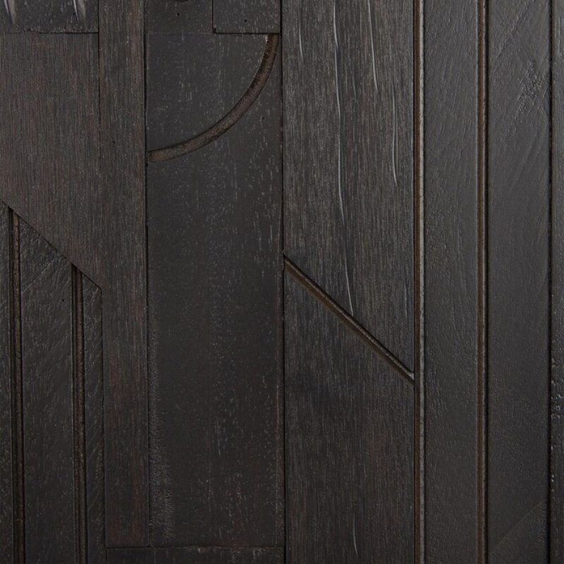 The Mosaic TV Cupboard from Ethnicraft hand carved wood.