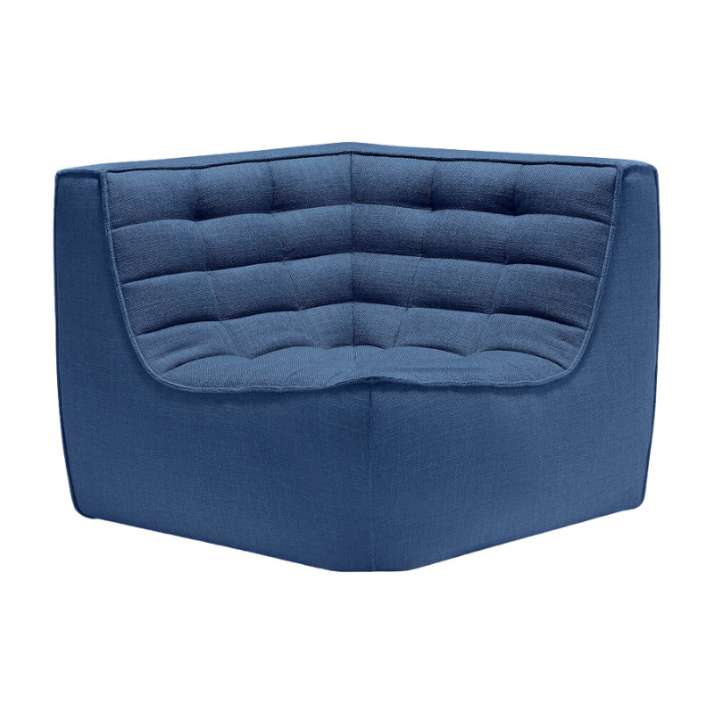 The N701 Corner Unit from Ethnicraft with blue standard fabric.