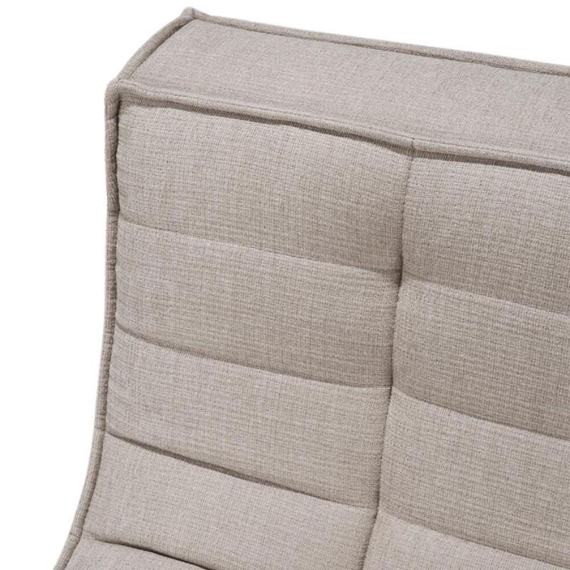 The N701 Corner Unit from Ethnicraft with ecru eco fabric in detail.