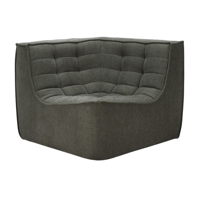 The N701 Corner Unit from Ethnicraft with moss eco fabric.