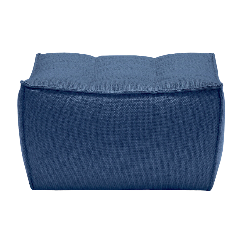 The N701 Footstool from Ethnicraft with blue standard fabric.