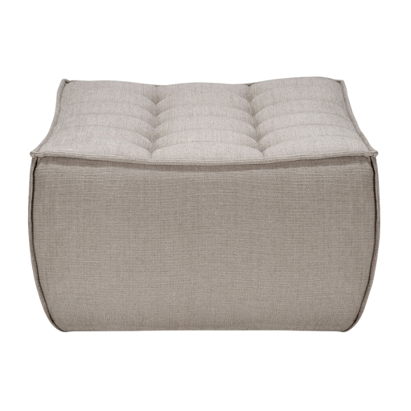 The N701 Footstool from Ethnicraft with ecru eco fabric.
