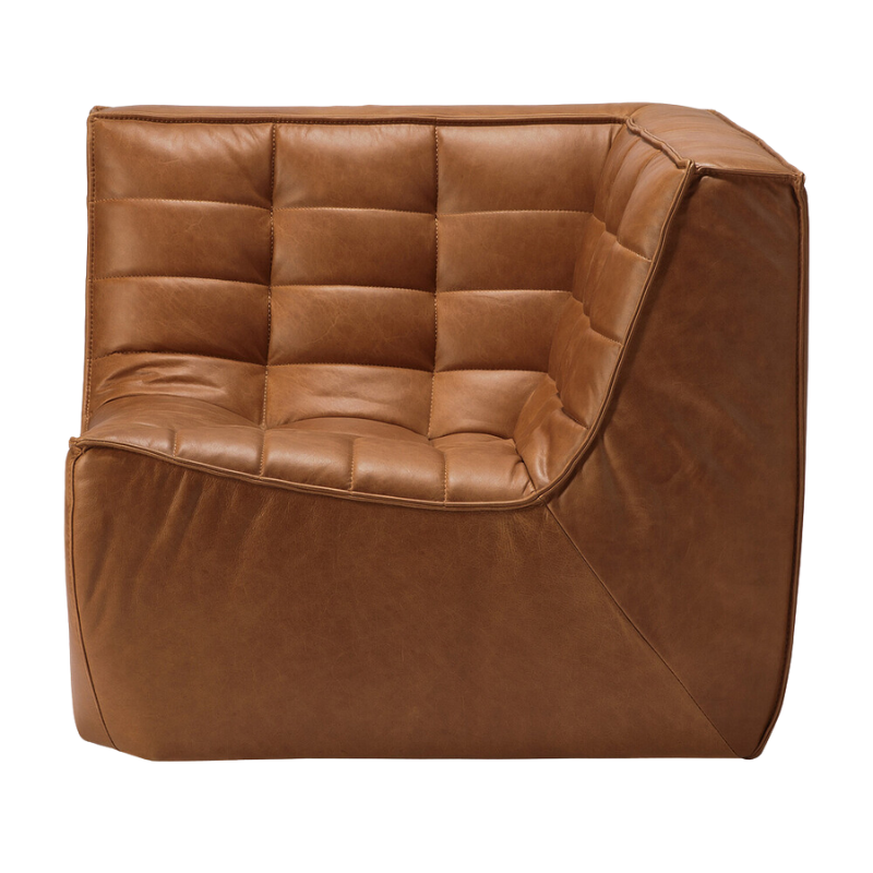 The N701 Leather Corner from Ethnicraft from the side.