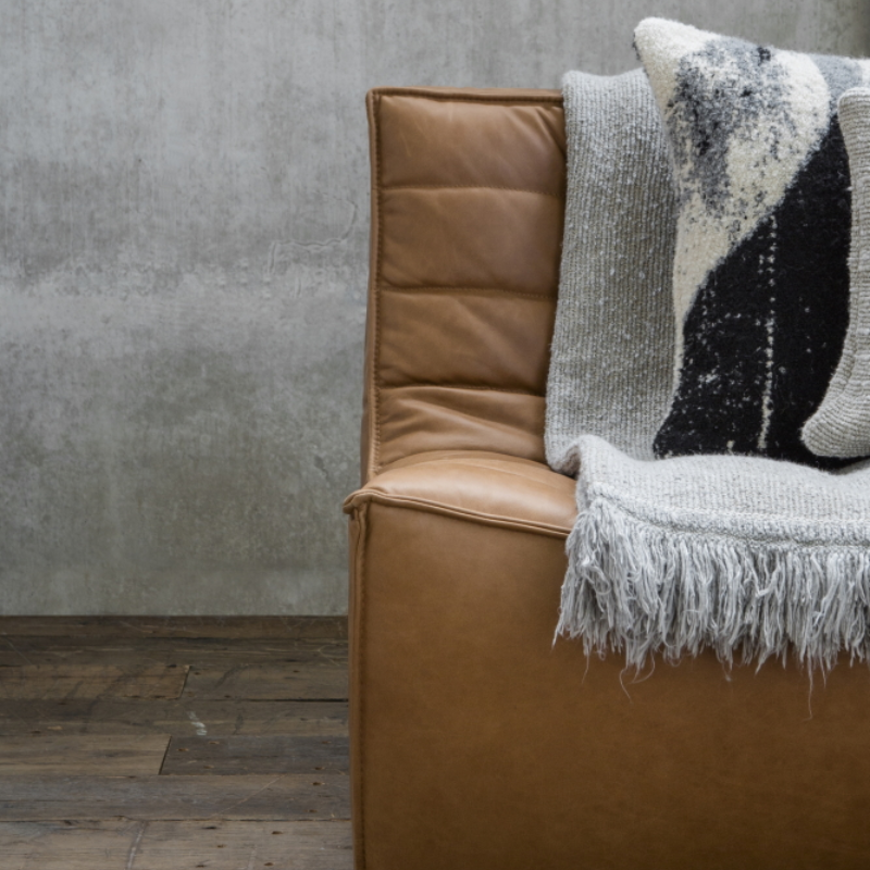 The N701 Leather One Seater from Ethnicraft in a living room.