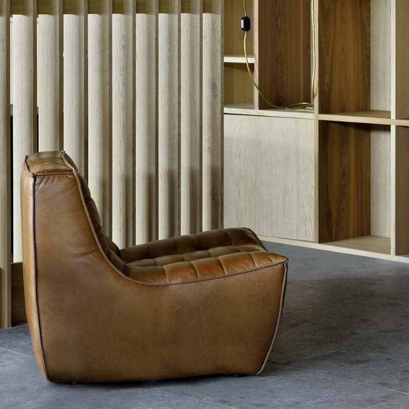 The N701 Leather One Seater from Ethnicraft in a lounge.