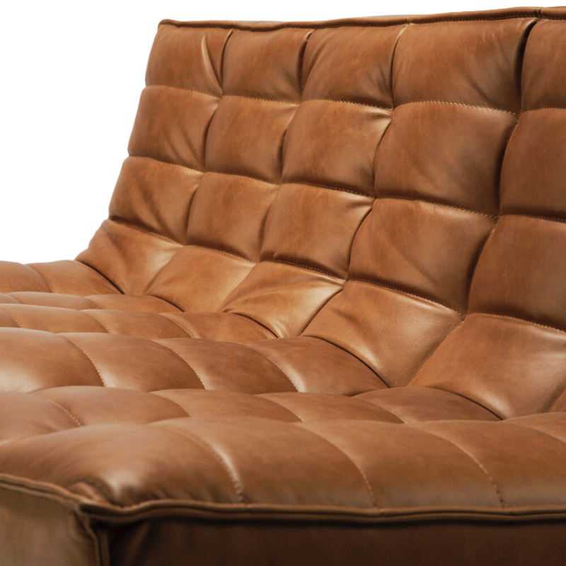 The N701 Leather Two Seater Sofa from Ethnicraft highlighting the seating.