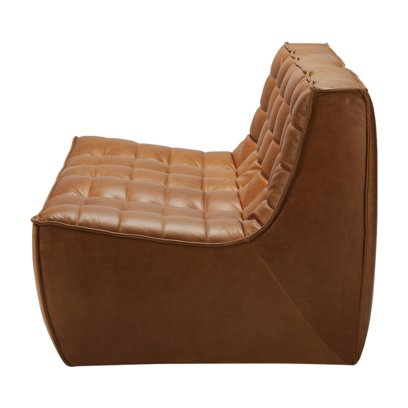 The N701 Leather Two Seater Sofa from Ethnicraft from the side.