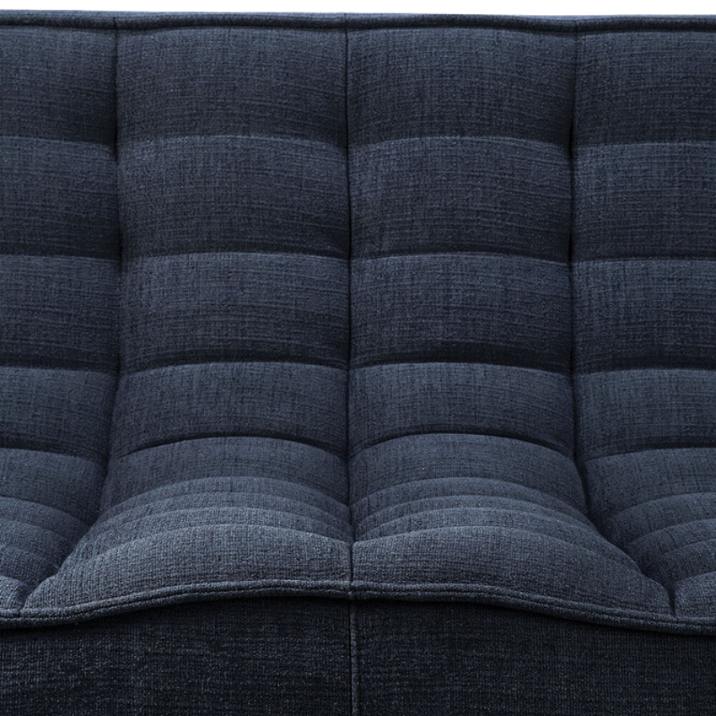 The N701 Lounge Chair from Ethnicraft with graphite eco fabric close up.