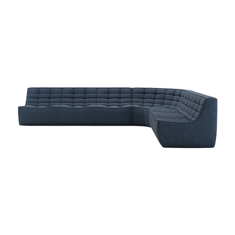 The N701 Modular Round Corner Sofa 2-3 Right from Ethnicraft in graphite standard fabric.