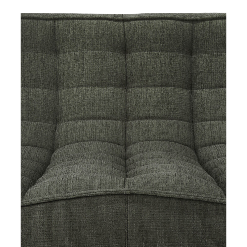The N701 Modular Sectional Sofa, Square 1-2 from Ethnicraft in moss eco fabric close up.