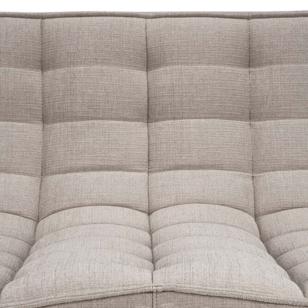The N701 Modular Sofa from Ethnicraft with ecru eco fabric in detail.