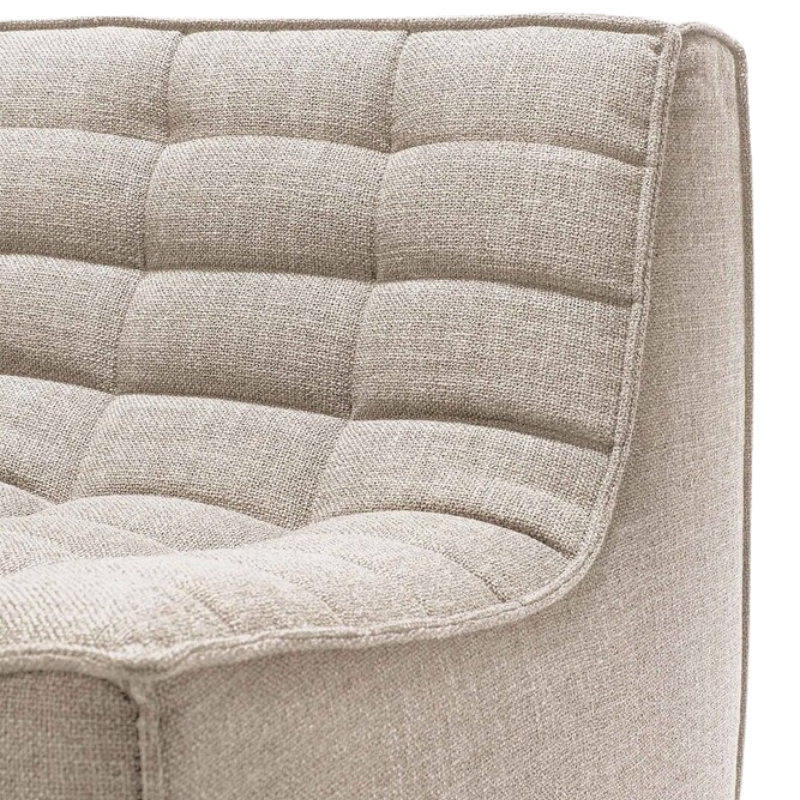 The N701 Modular Square Corner Sofa 2-3 from Ethnicraft in beige standard fabric with armrest details. all-groups