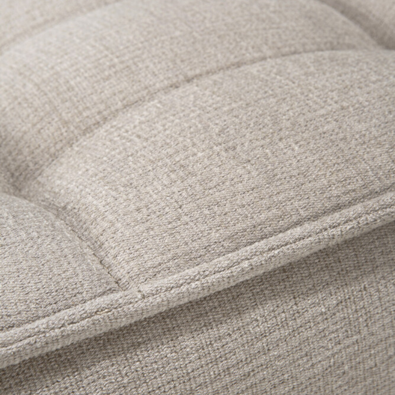 The N701 Modular Square Corner Sofa 2-3 from Ethnicraft in Ecru eco fabric close-up. all-groups