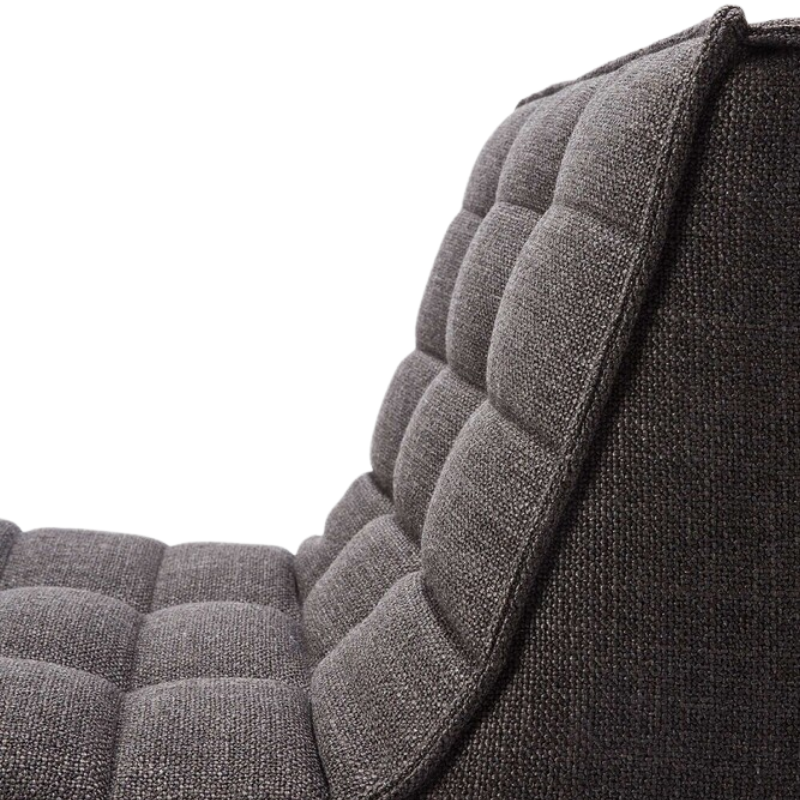 The N701 One Seater from Ethnicraft with dark grey standard fabric in detail.