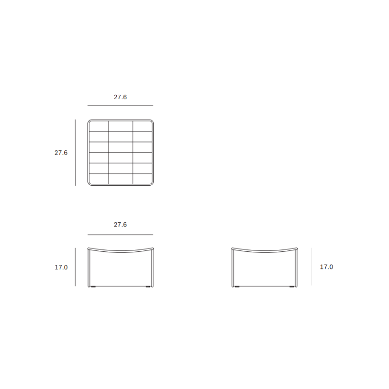 The N701 Ottoman from Ethnicraft dimensions. all-groups