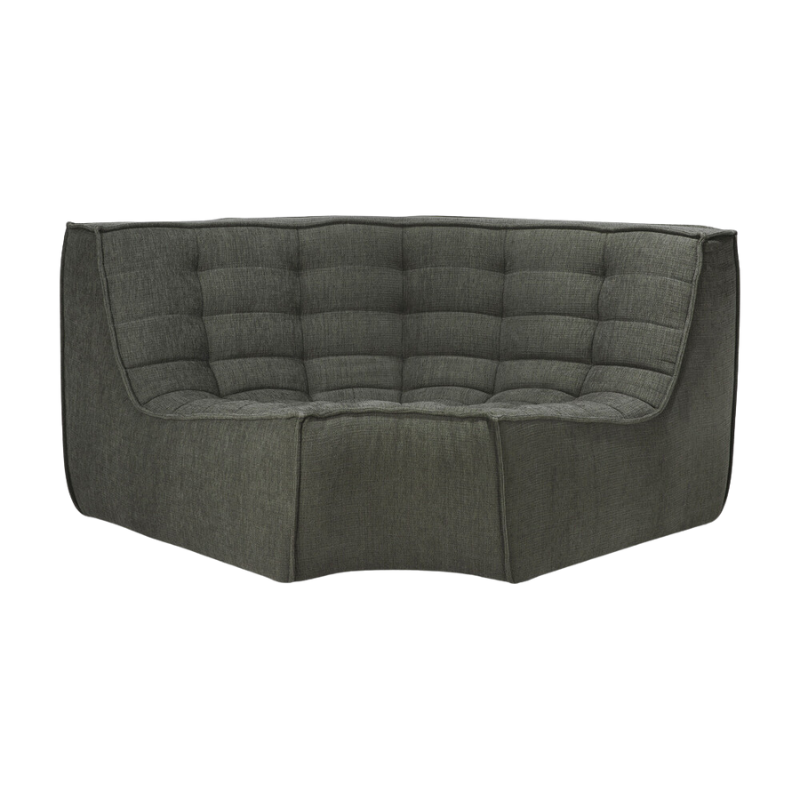 The N701 Round Corner from Ethnicraft in moss eco fabric.
