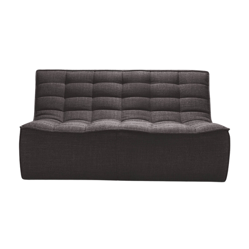 The N701 Two Seater Sofa from Ethnicraft with dark grey standard fabric.