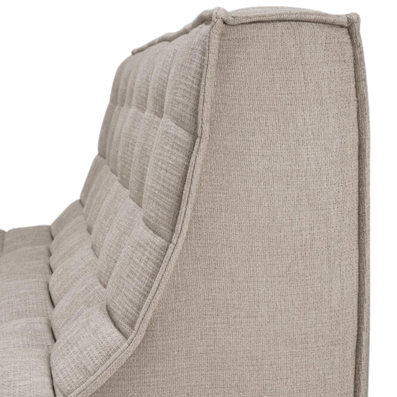 The N701 Two Seater Sofa from Ethnicraft with ecru eco fabric backrest.
