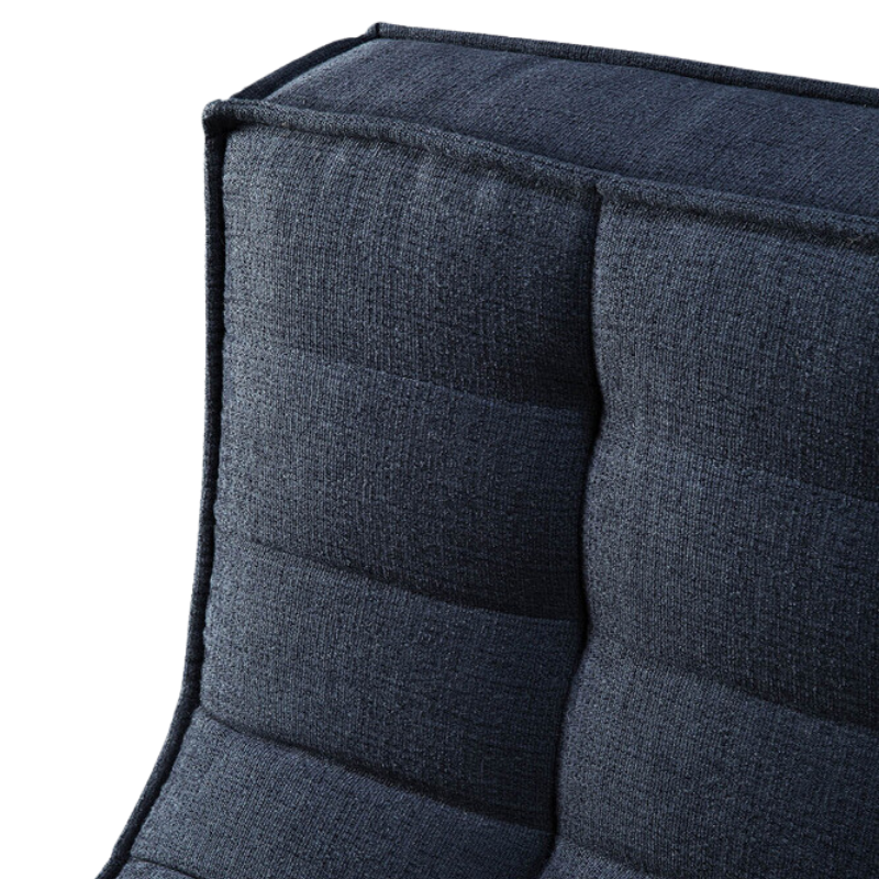 The N701 Two Seater Sofa from Ethnicraft with graphite eco fabric close up.