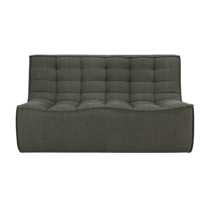 The N701 Two Seater Sofa from Ethnicraft with moss eco fabric.