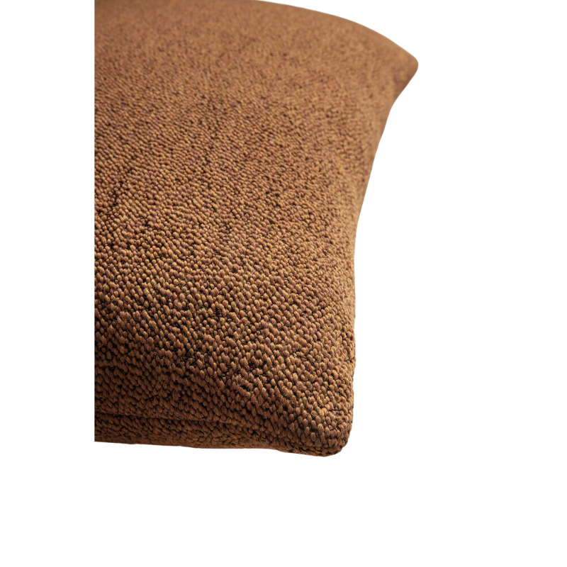 The Nomad Rectangular Outdoor Cushion by Ethnicraft in marsala close up.