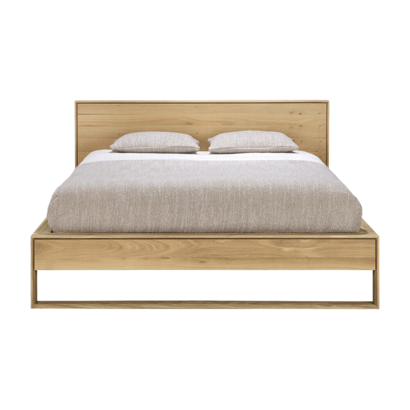 The Nordic II Bed from Ethnicraft in a studio.