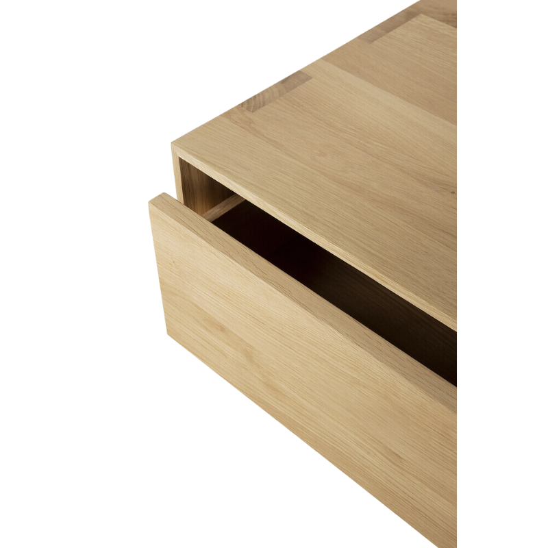 The Nordic II Hanging Bedside Table from Ethnicraft close up.
