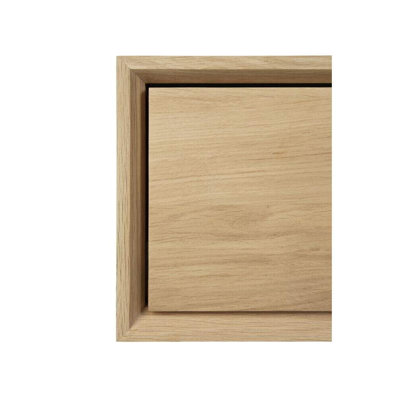 The Nordic II Hanging Bedside Table from Ethnicraft in detail.